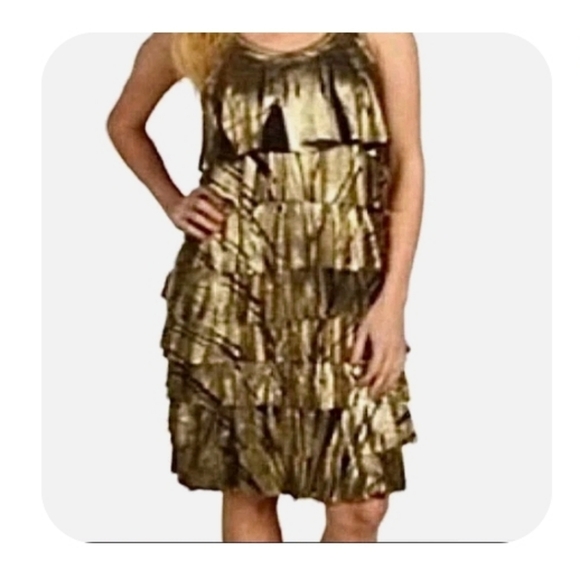 Michael Kors Dresses & Skirts - NWOT-Michael Kors Gold Metallic Dress